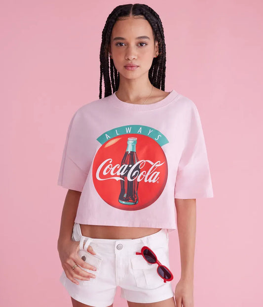 Coca-Cola Always Cropped Graphic Tee