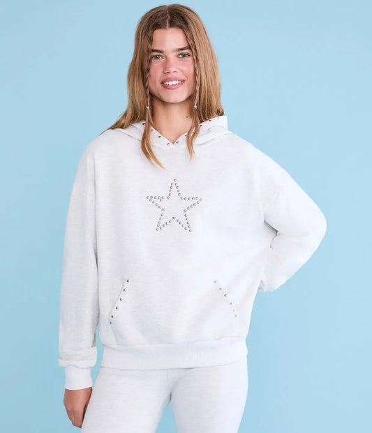 Demetra for Aero Star Studded Pullover Hoodie